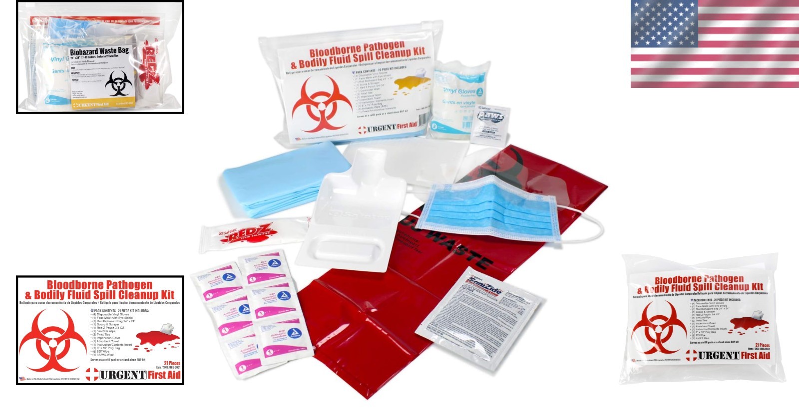 Bodily Fluid Clean Up Kit Spill Kit Bloodborne Pathogen PPE OSHA Compliance