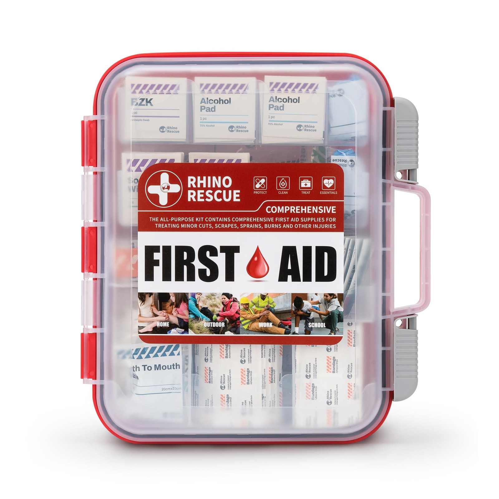 350 Pieces OSHA All-Purpose First Aid Kit, Home & Office Professional Medical…