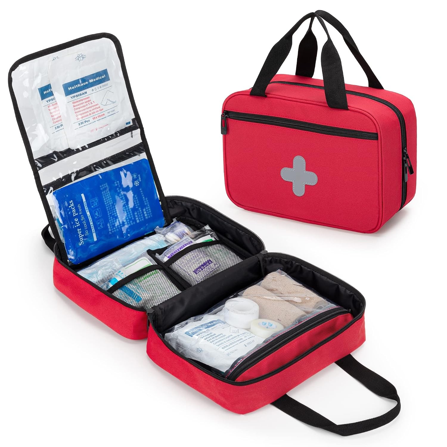 Small Empty Emergency Trauma Kit Organizer Bag Hiking First Aid Medical