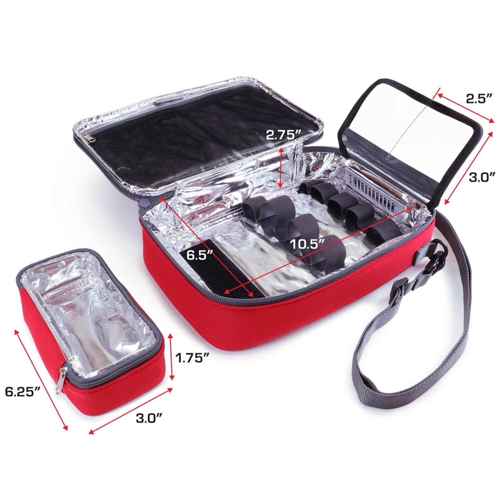 Insulated Travel Medicine Bag – Medical Carry Case for Pill Bottles & Supplies