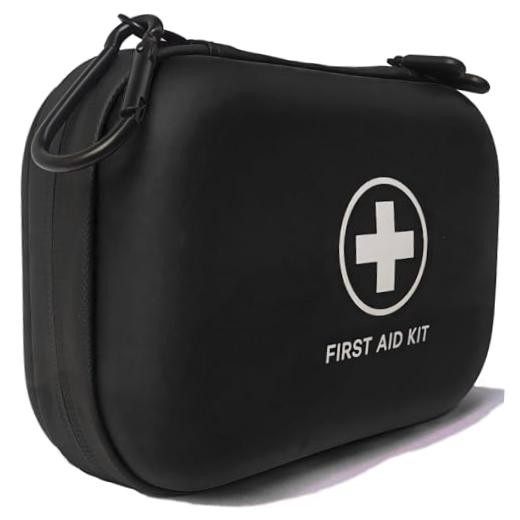First Aid Kit 196 Piece Waterproof Medical Kit Hard Shell Portable | Black