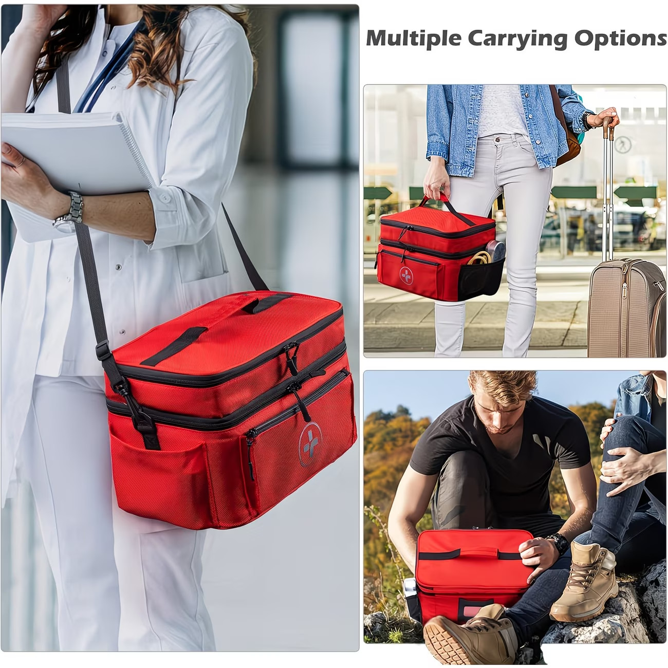 Portable, Medicine Storage Bag, Travel First Aid Organizer, Case Household