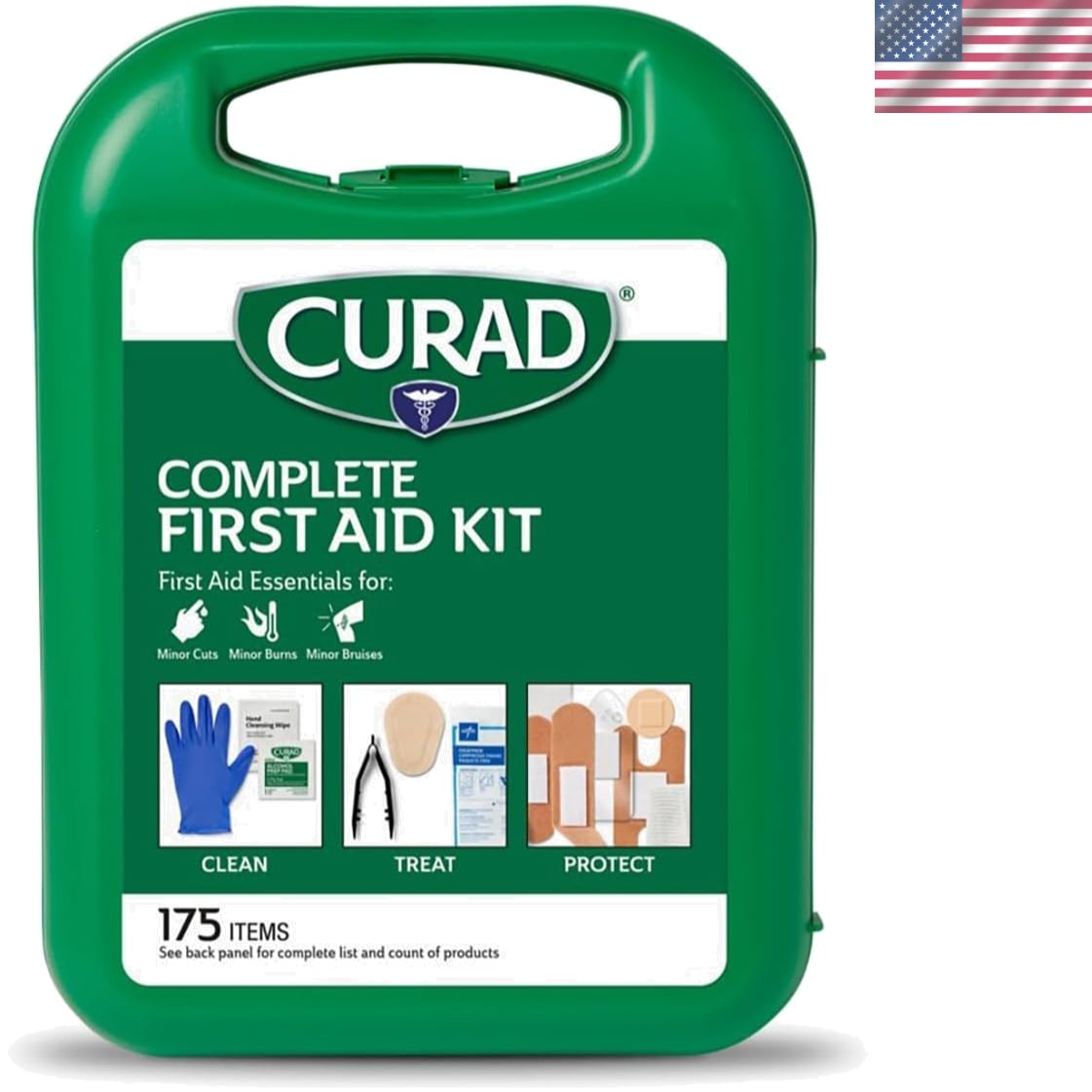 Essential 175-Piece First Aid Kit with Specialized Bandages for Sensitive Skin