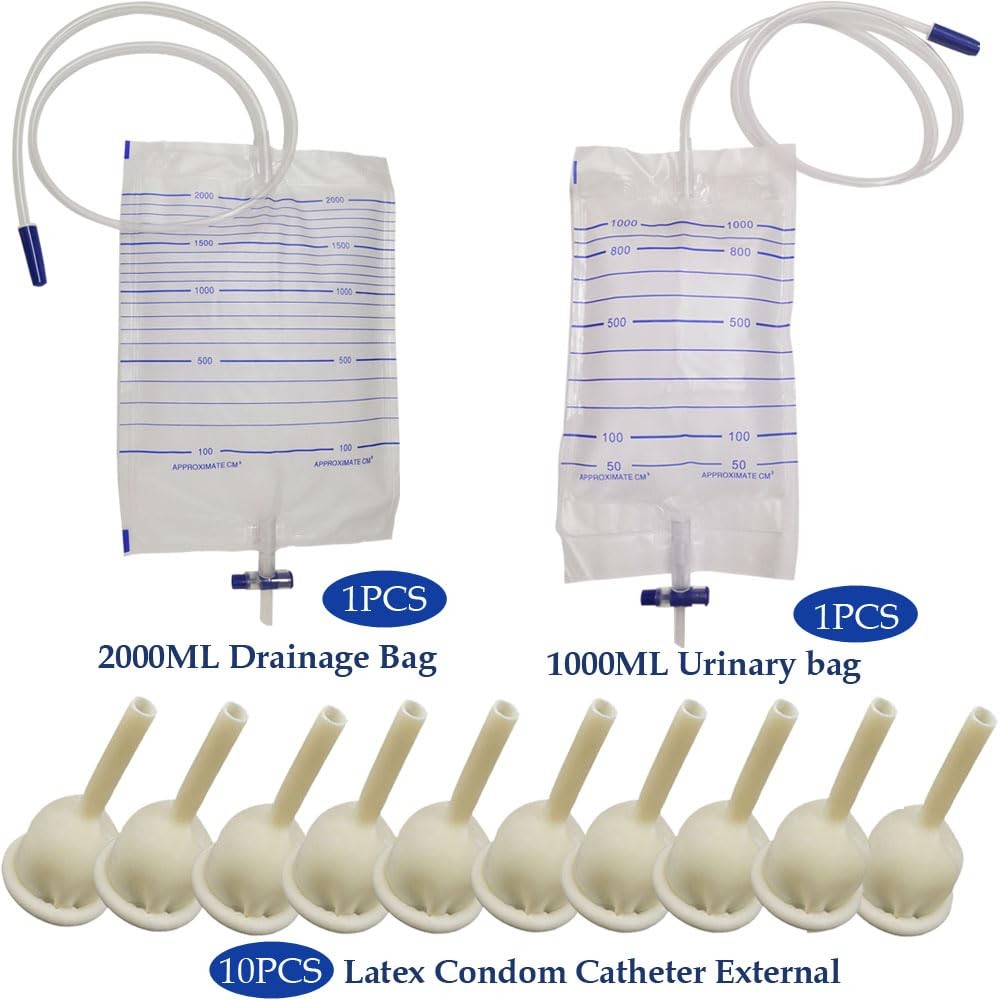 Latex Condom Catheter External Self Sealing Set 12 Piece Set, 35mm/1.38inch