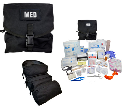 ELITE FIRST AID Corpsman M3 Medic Bag STOCKED Trauma Kit Military Survival BLK
