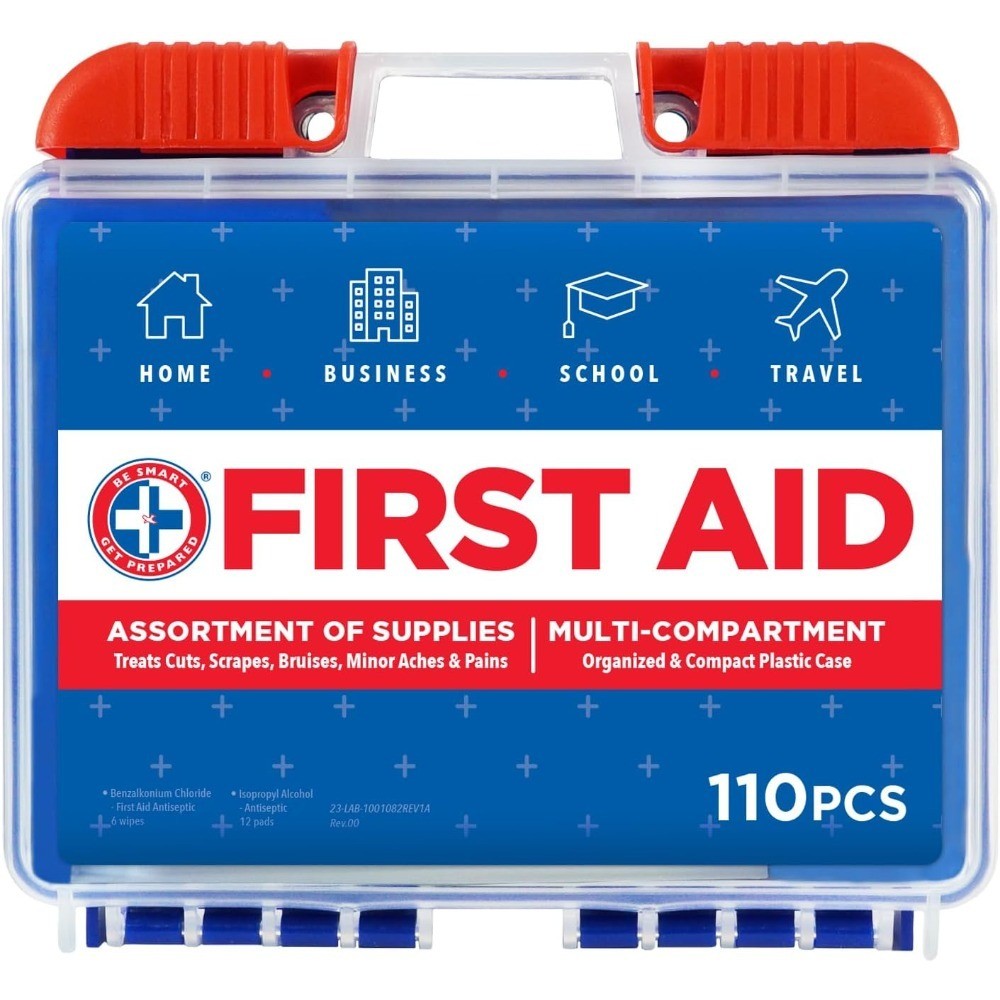 First Aid Kit for Minor Cuts – 110 Piece Comprehensive Set for Home, Car,