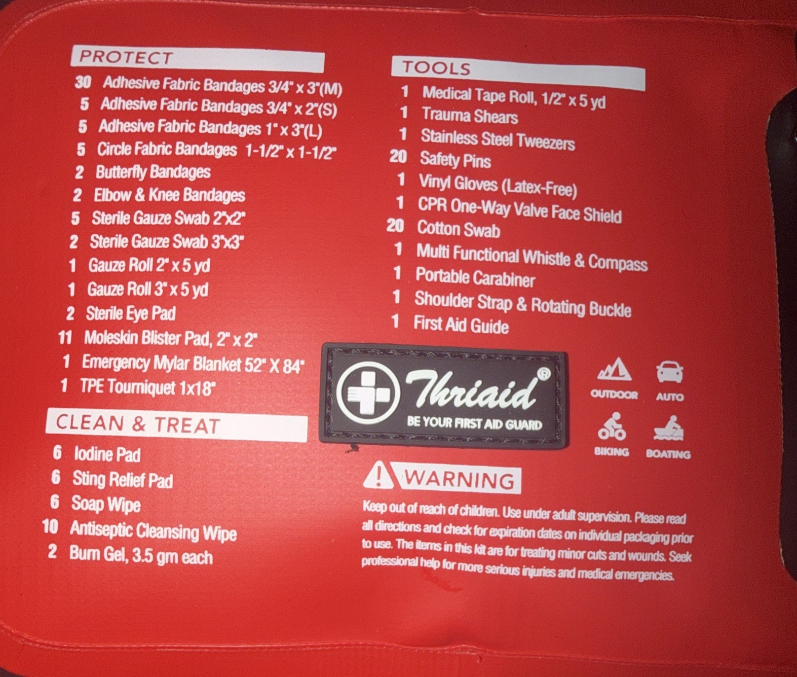 152 PCS Waterproof First Aid Kit, Portable Small Boat Dry Bag Bug Out Bags, Emer