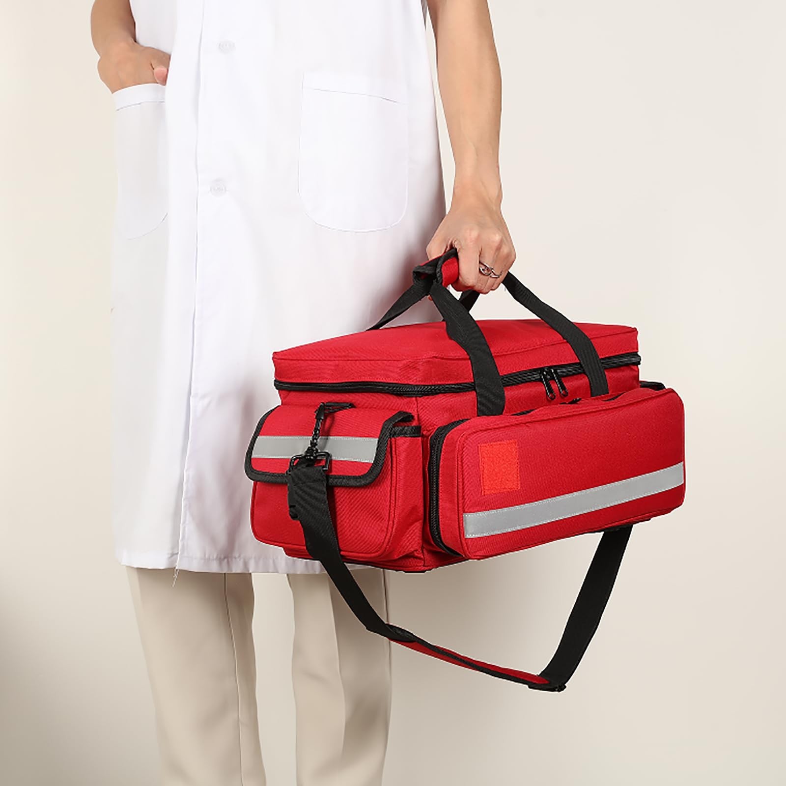 Emergency Medical Bag Organizer, First Aid & Trauma Bag with Detachable Dividers