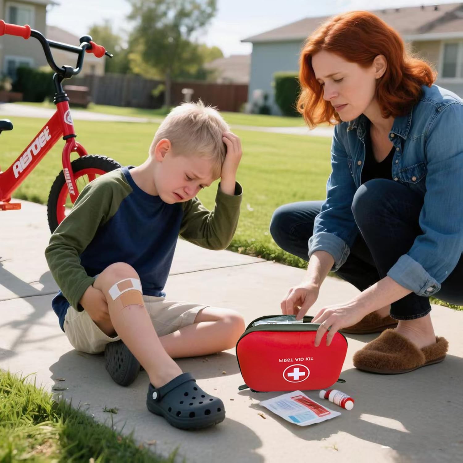 196 Piece First Aid Kit Waterproof Hard Shell Portable Medical Outdoor Emergency