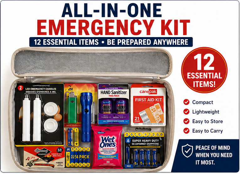 Power Outage Emergency Kit – Storm Survival Pack – Home & Car Bag Ready
