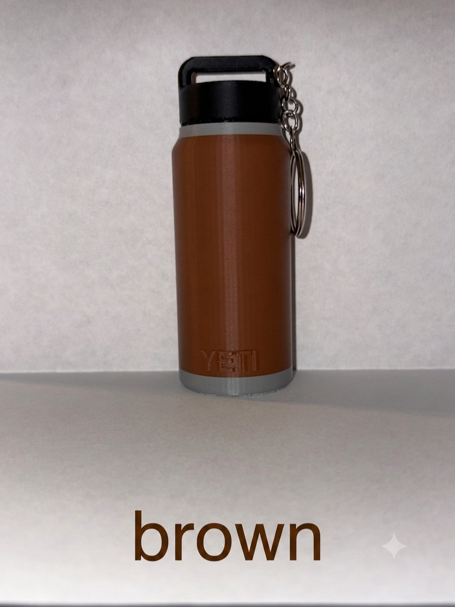 YETI Lip Balm Holder Keychain Twist Cap Key Ring Solid Multicolor 3.8in