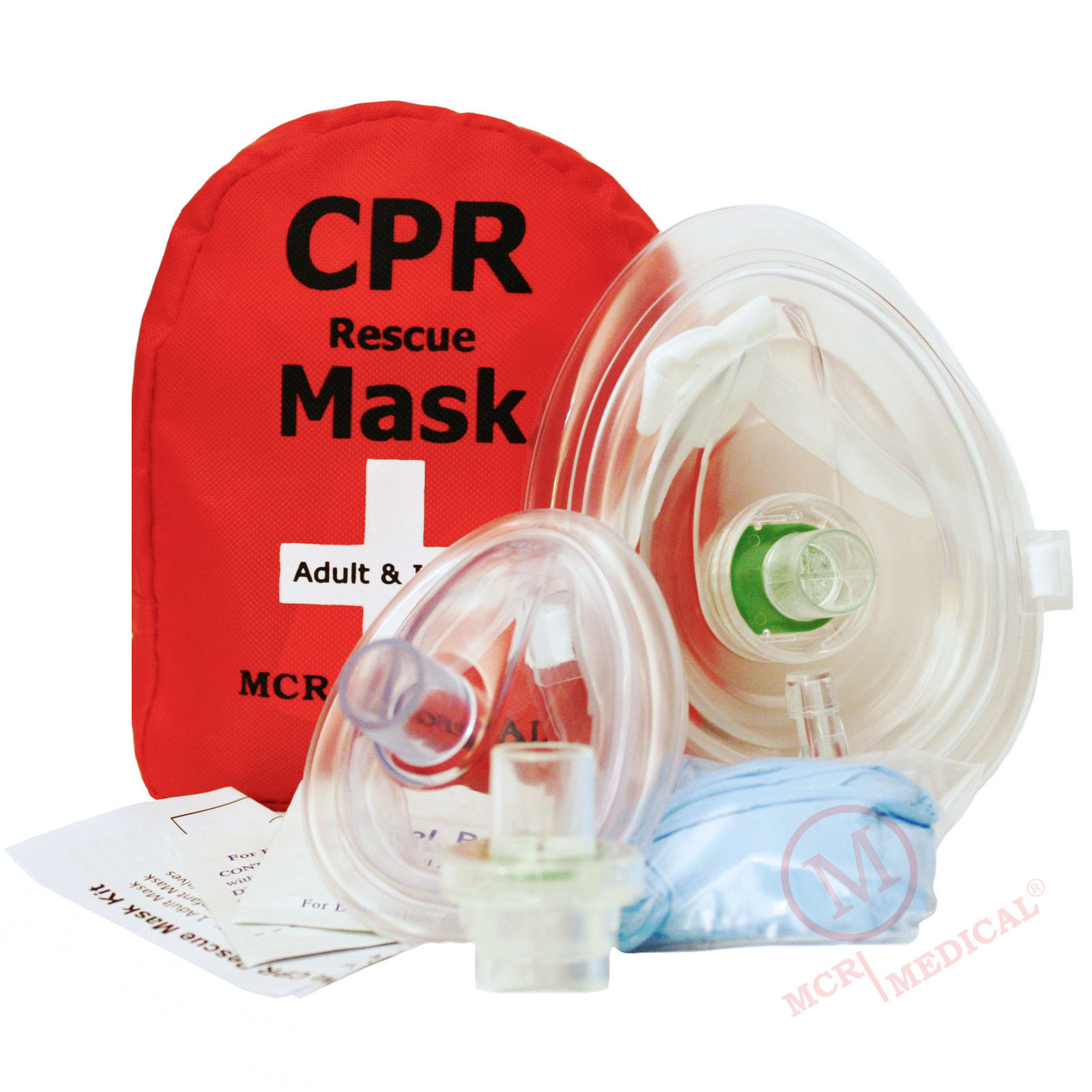 Case of 50 Adult/Child Infant CPR Pocket Rescue Shield w 2 Valves