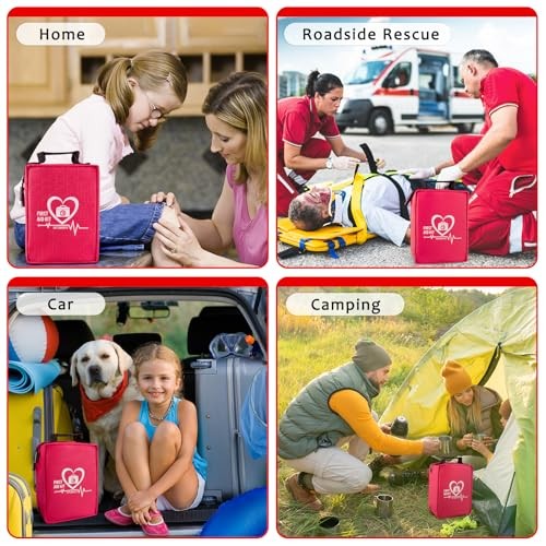 Pasenhome First Aid Kit, Trauma Emergency Kits w/ Labelled Compartments, Molle