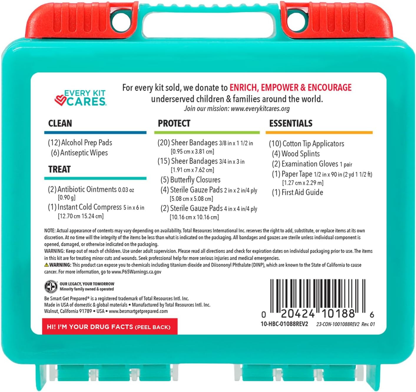 85 Piece First Aid Kit: Clean, Treat, Protect Minor Cuts, Scrapes. Home, Office,