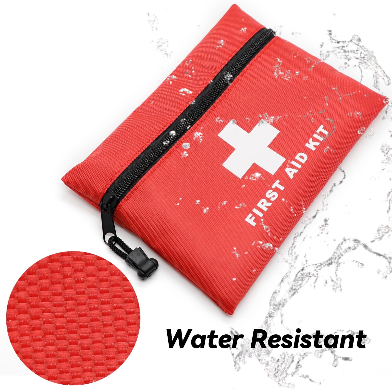 6 Pack Red Emergency Bag First Aid Empty Travel Medicine Pouch for Home Office