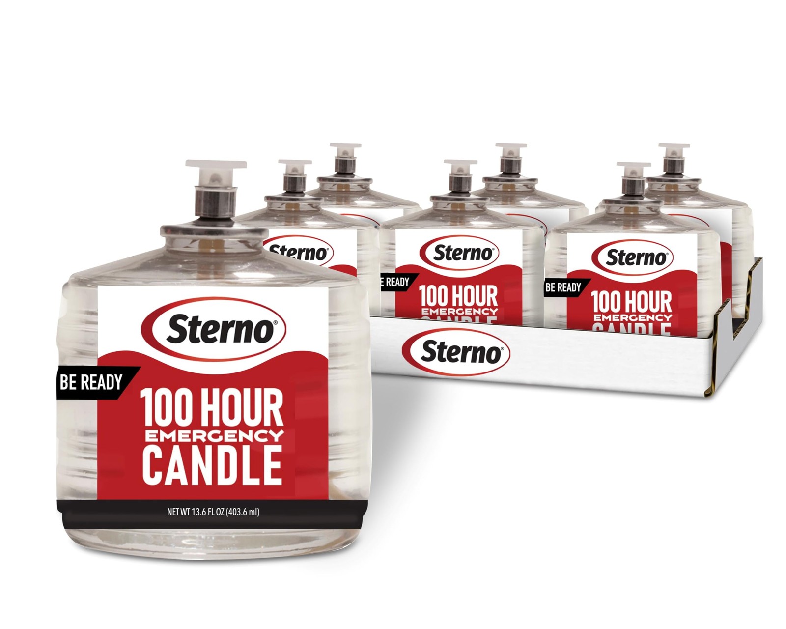 Sterno 100-Hour Emergency Candles Long Burning Candles – Unscented Candles for E