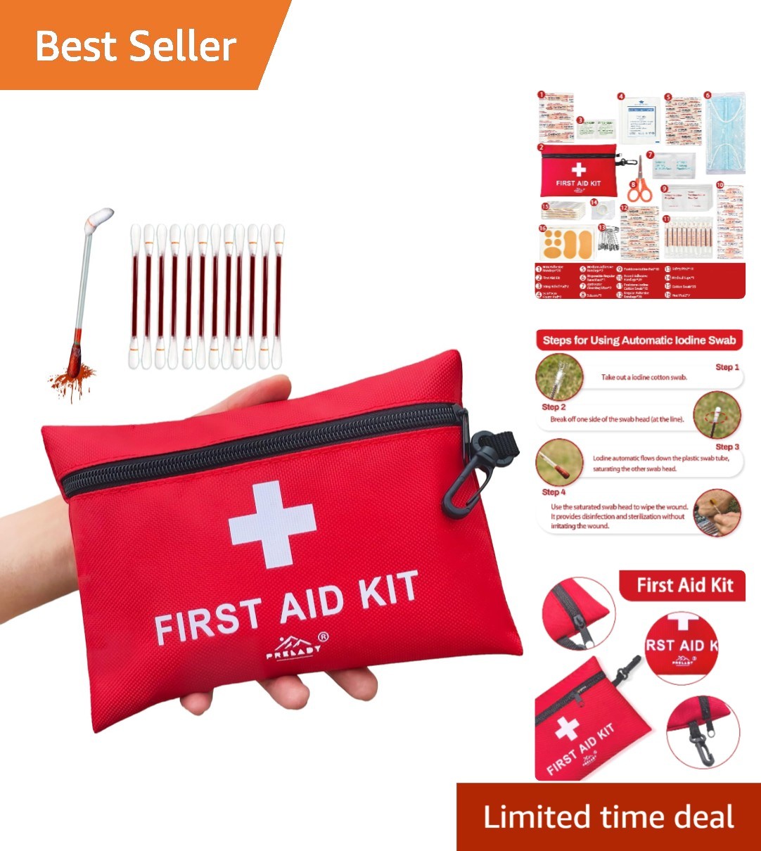 Compact 152-Piece Travel Size First Aid Kit – Perfect for Home, Office & Outings