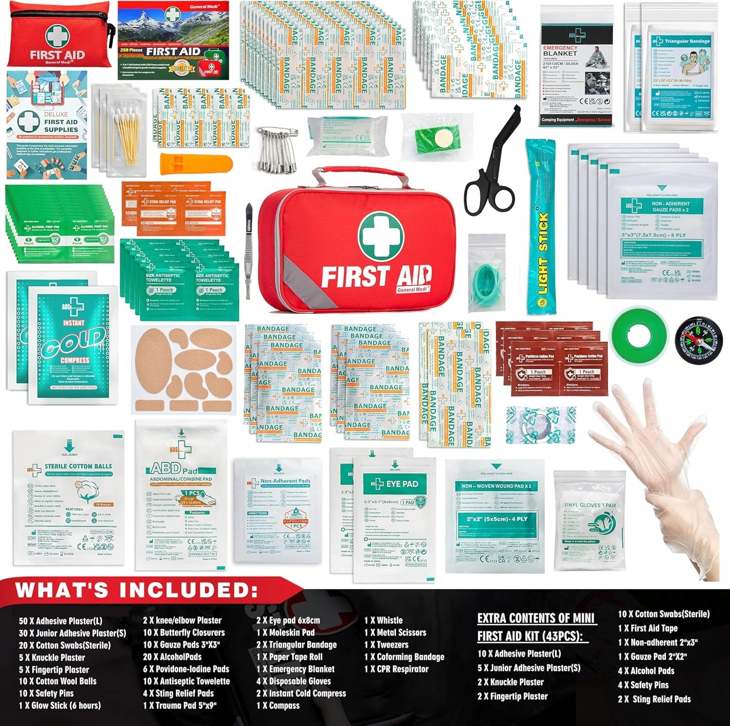 Ultimate First Aid Solution: 215-Piece Kit with Moleskin & Emergency Blanket