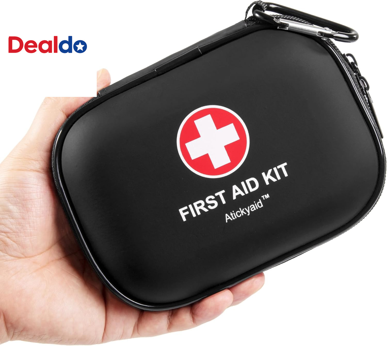 Mini First Aid Kit – 120 Piece Small Waterproof Hard Shell Medical Kit for Car,