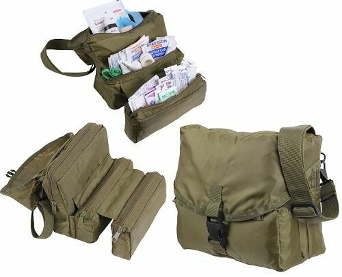 NEW Elite First Aid M-3 Trifold IFAK EMT CLS Medical MOLLE Field Bag MEDIC RED