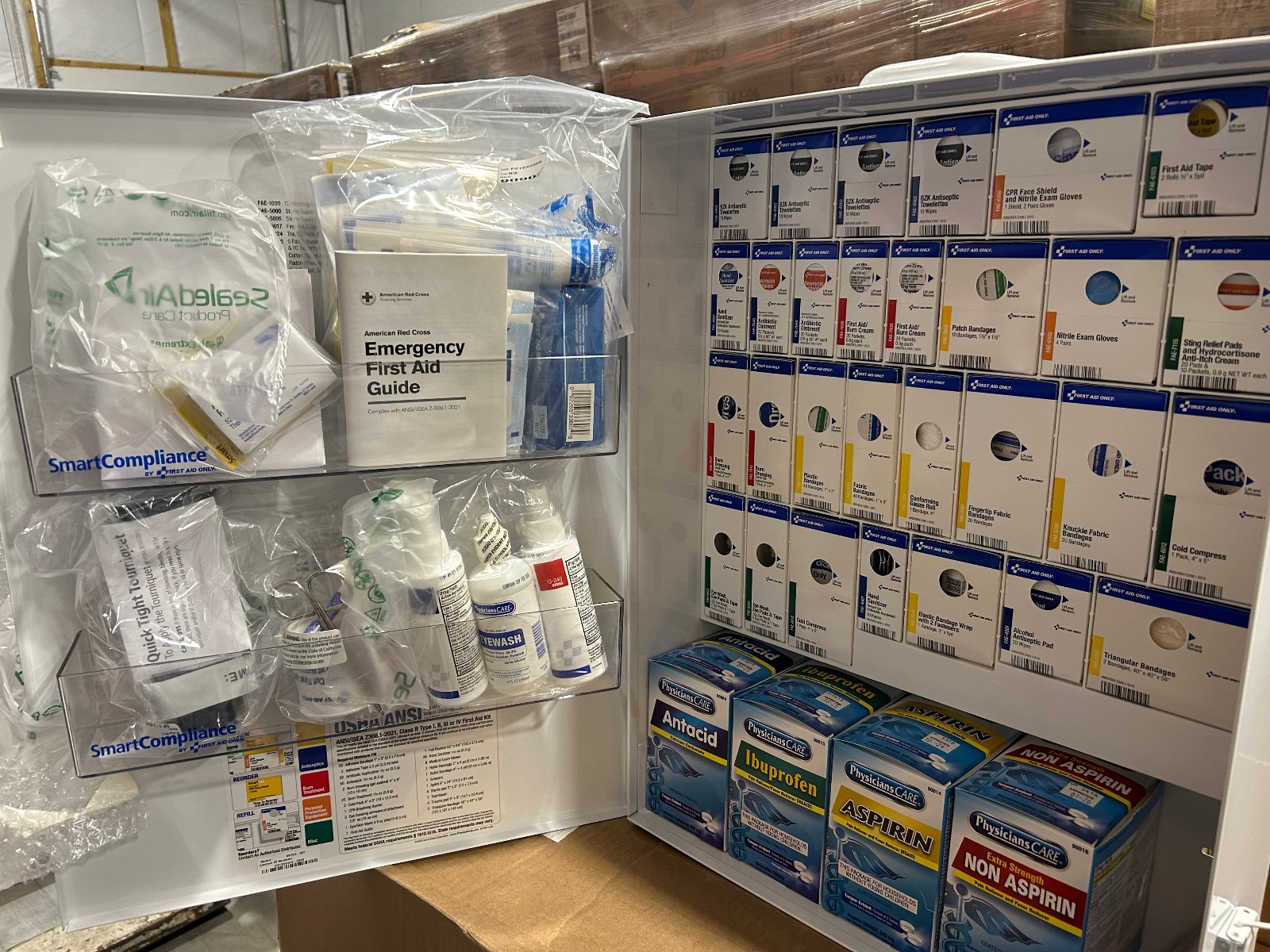 First Aid Only 90732 XL Metal SmartCompliance First Aid Cabinet with Meds (X)