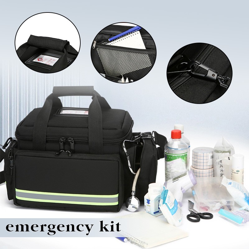 Waterproof Emergency Medical Bag Portable Clinic Community Visits First Aid Kit.