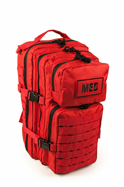 ELITE FIRST AID Tactical Trauma Kit #3 STOCKED w/ Backpack Medic Survival RED