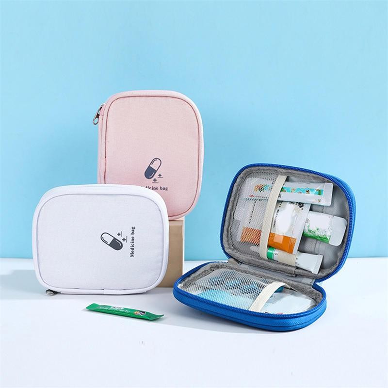 Portable First Aid Kit Travel Mini Medical Pouch Emergency Pill Organizer