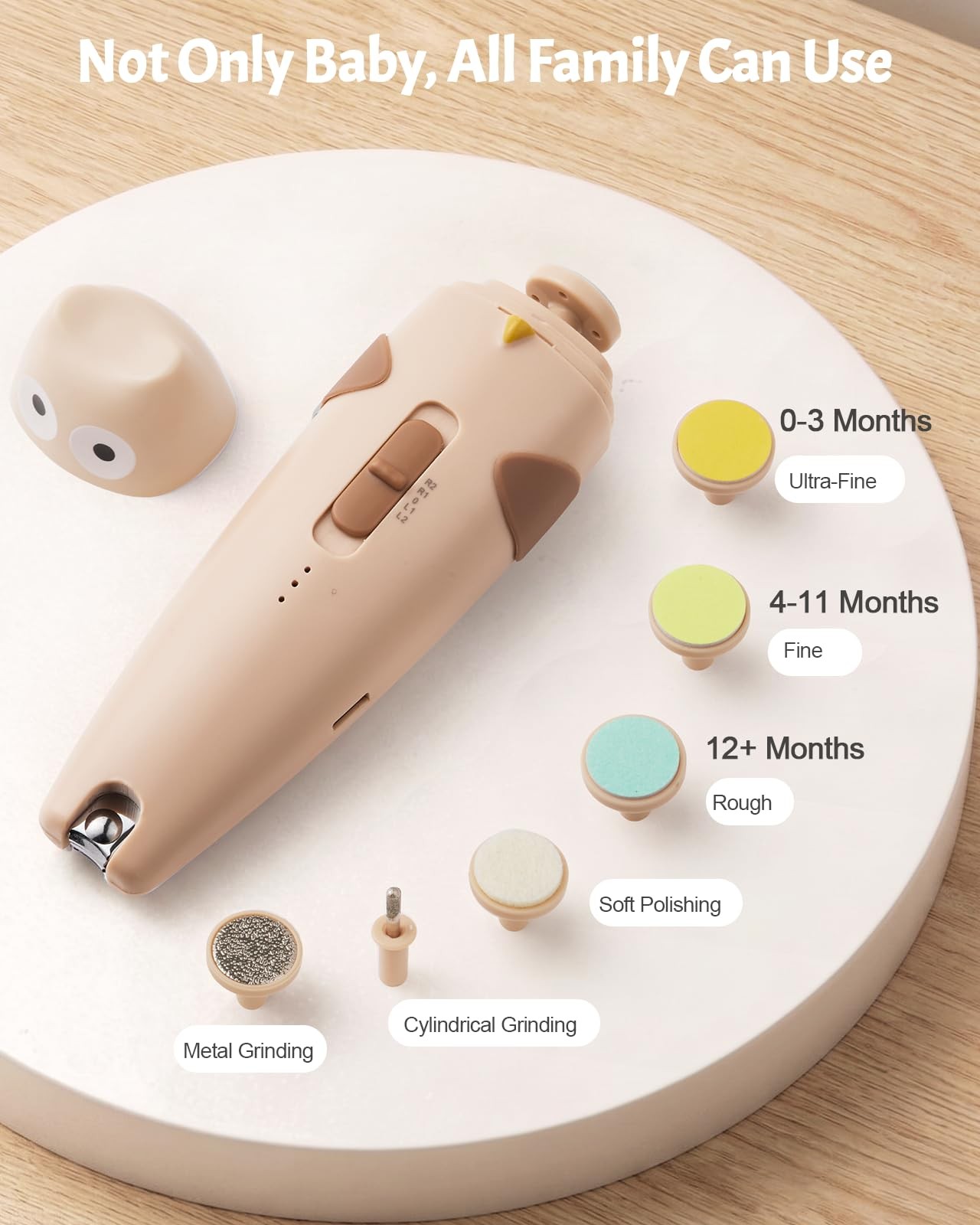 Lictin Baby Healthcare and Grooming Kit, 26 in 1 Rechargeable Nail Brown