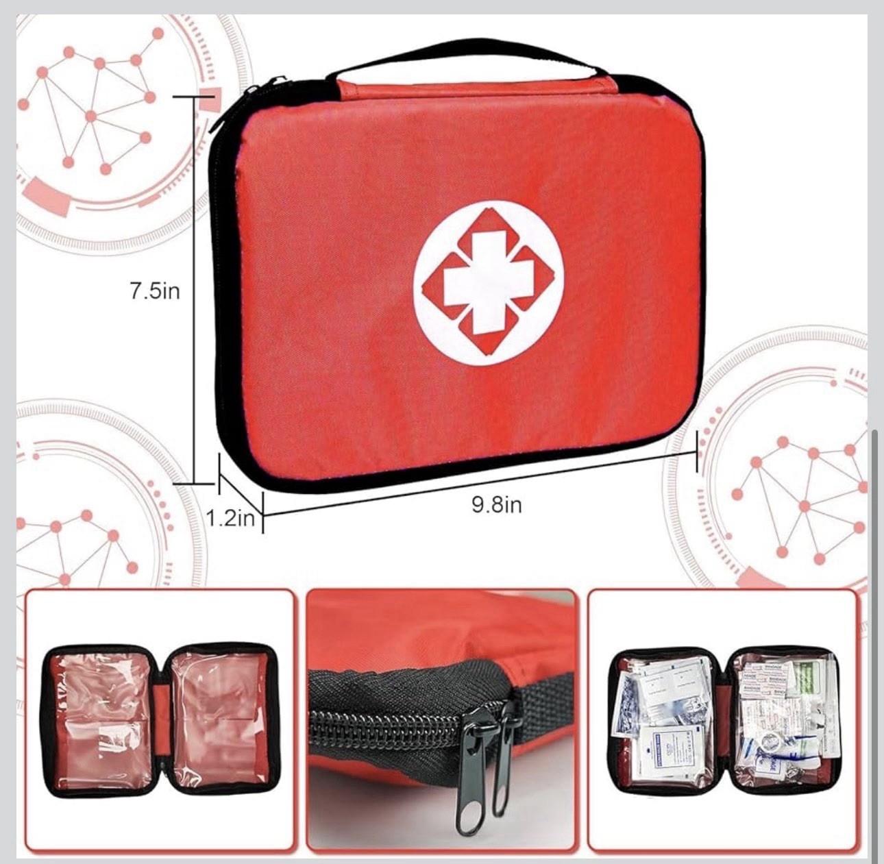 Travel-First Aid-Kit Car-Home 300PCS Survival-Kit Outdoor-Adventure – Small Port