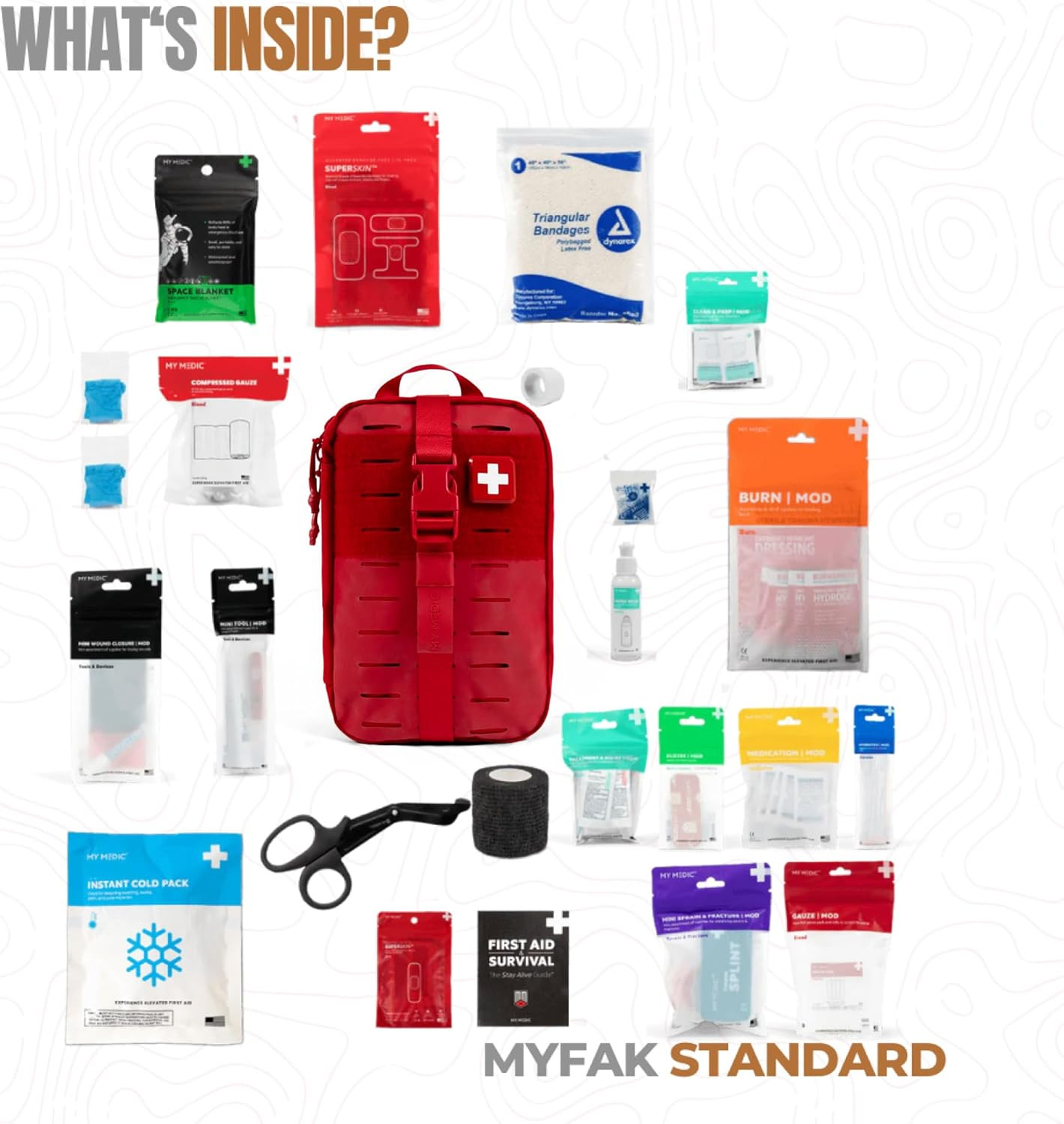 MY MEDIC Myfak Standard IFAK First Aid Kit & Medic Kit – HSA FSA Items – Built i