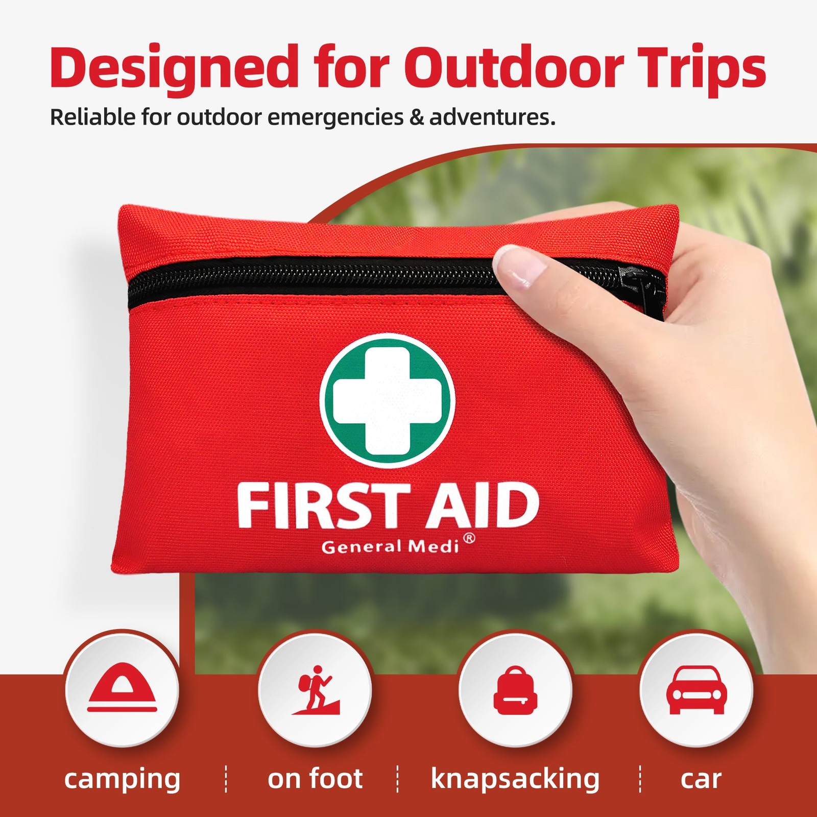 Mini First Aid Kit, 110 Piece Small First Aid Kit Includes Emergency Foil Bl…