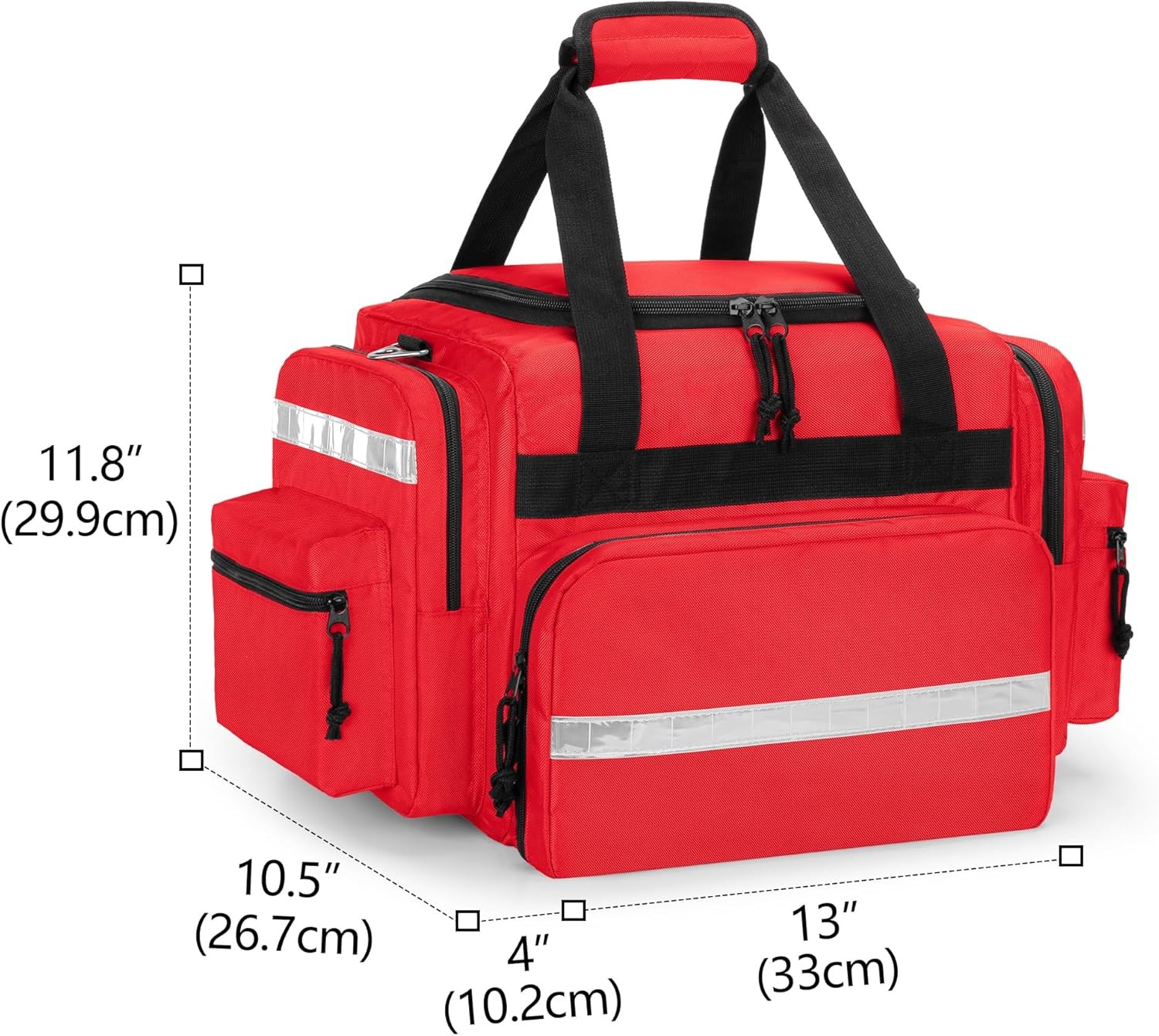 Damero Professional Medical Bag Empty Trauma Bag Red