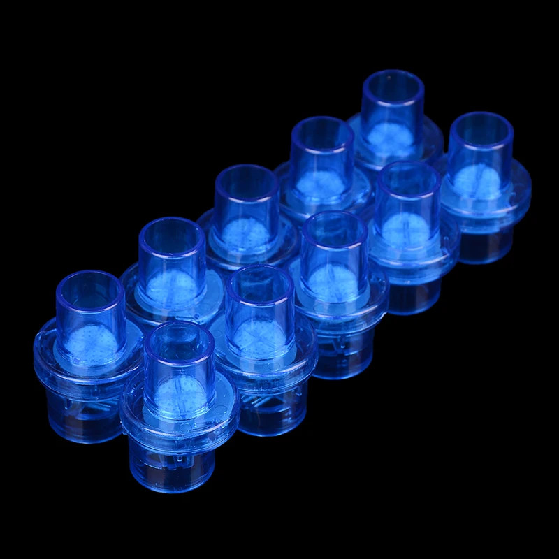 10 Pcs Disposable One-Way Filter Plugs CPR Mask Training Valves Mouthpieces Micr