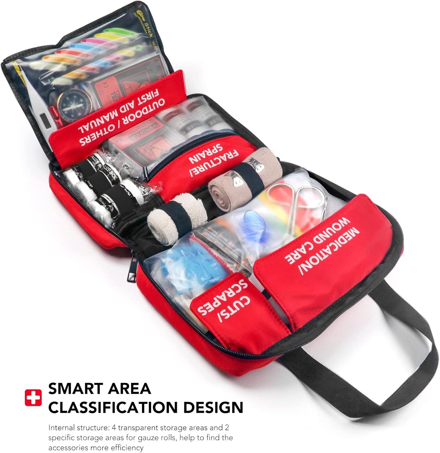 330 Piece First Aid Kit, Premium Waterproof Compact Trauma Medical Kits for Any