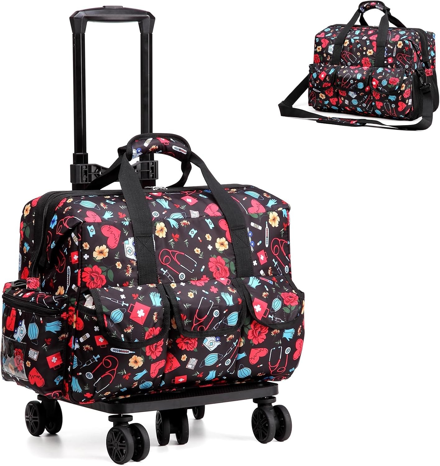 Nurse Rolling Medical Duffle Bag Work Nursing School College Student