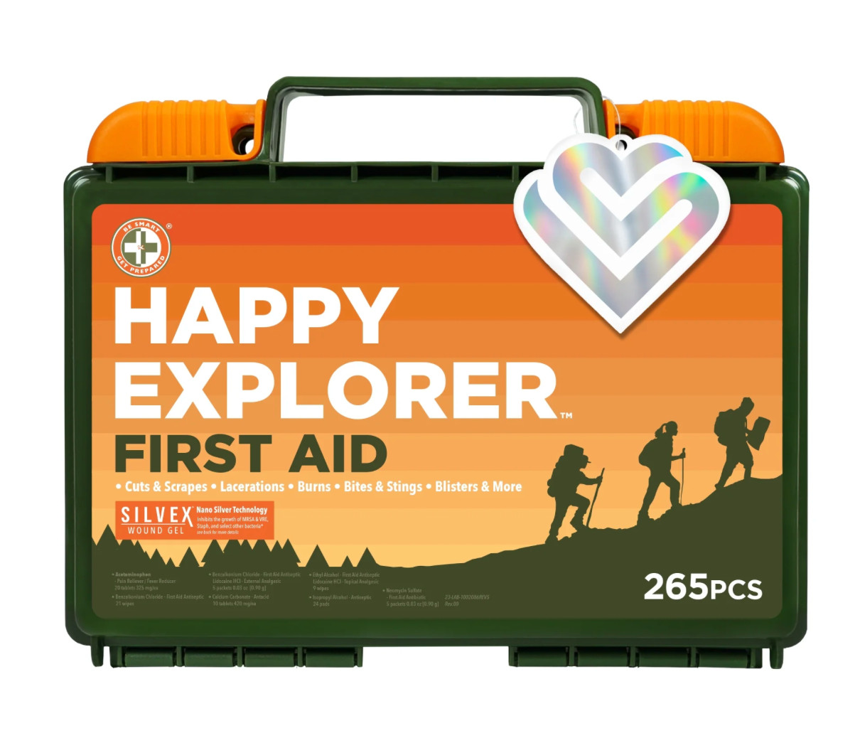 Happy Explorer First Aid Kit 265 Pieces – Be Smart Get Prepared – SILVEX Gel