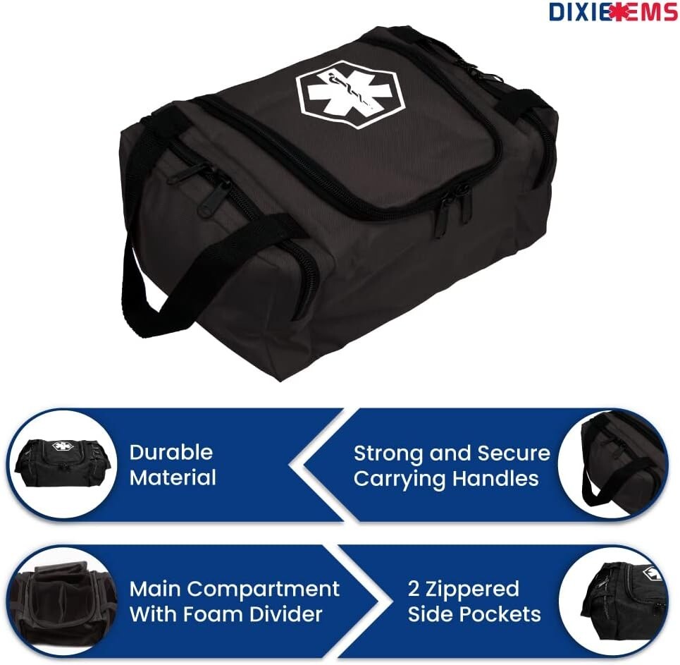 Dixie EMS Dixigear Empty First Responder II Bag – Tactical Black