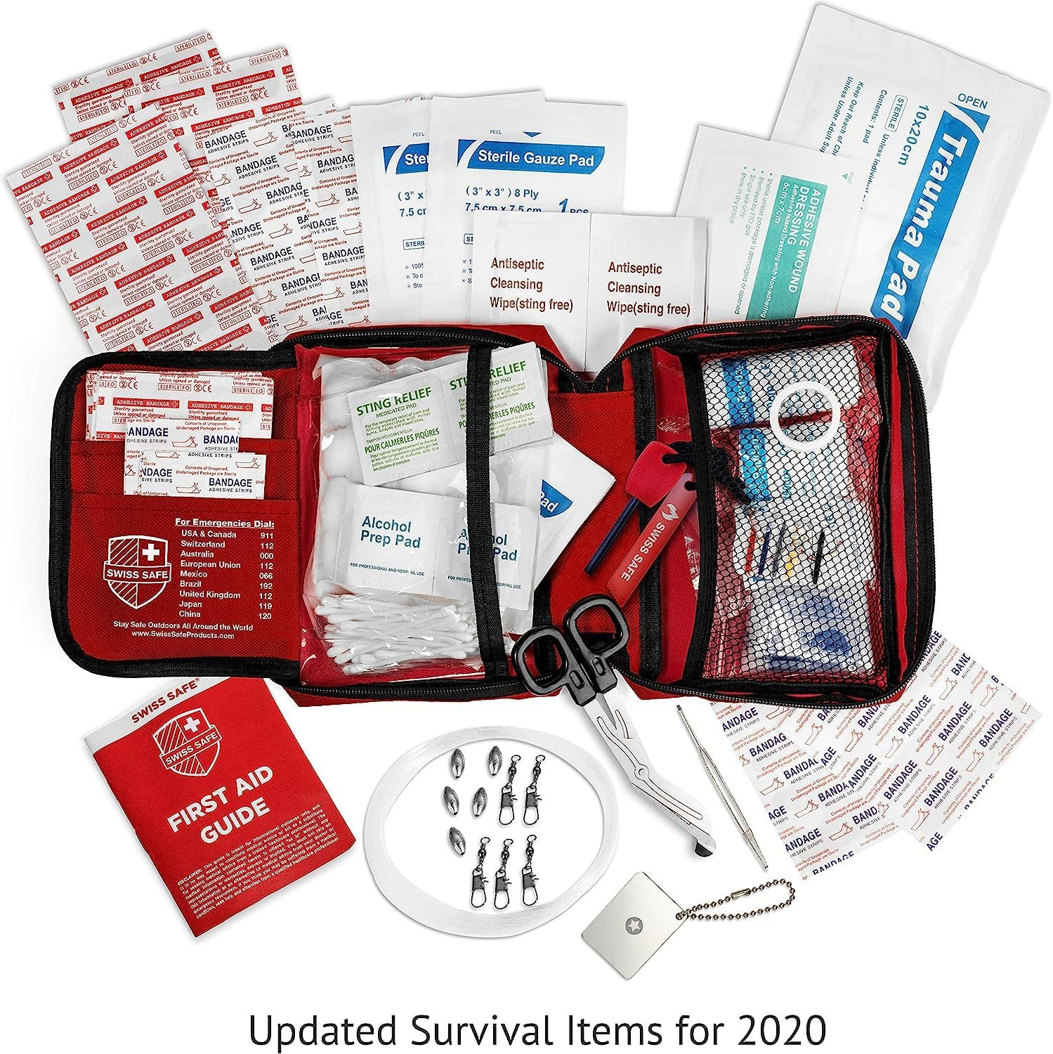2-In-1 First Aid Kit for Car, Travel & Home, Businesses – Bonus Mini Kit for Med