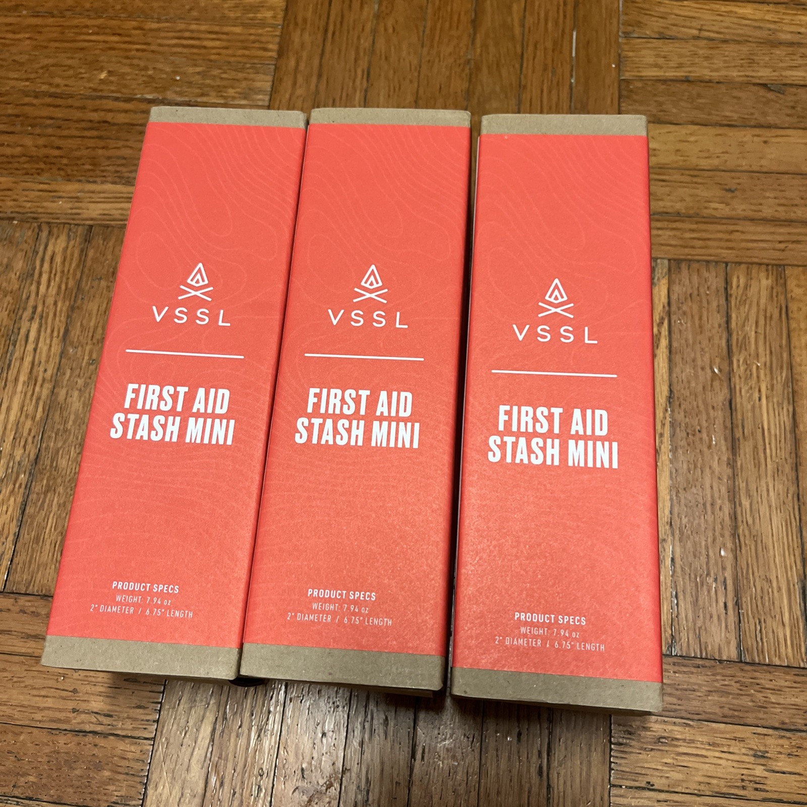 Lot of 3 – VSSL Mini First Aid Stash – Red – New