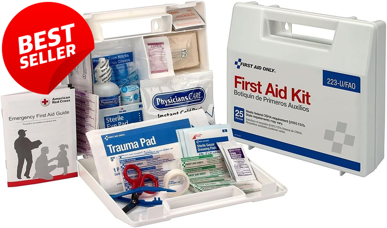223-U OSHA First Aid Kit 106PC 25 Person Emergency Workplace Home Vehicle – US