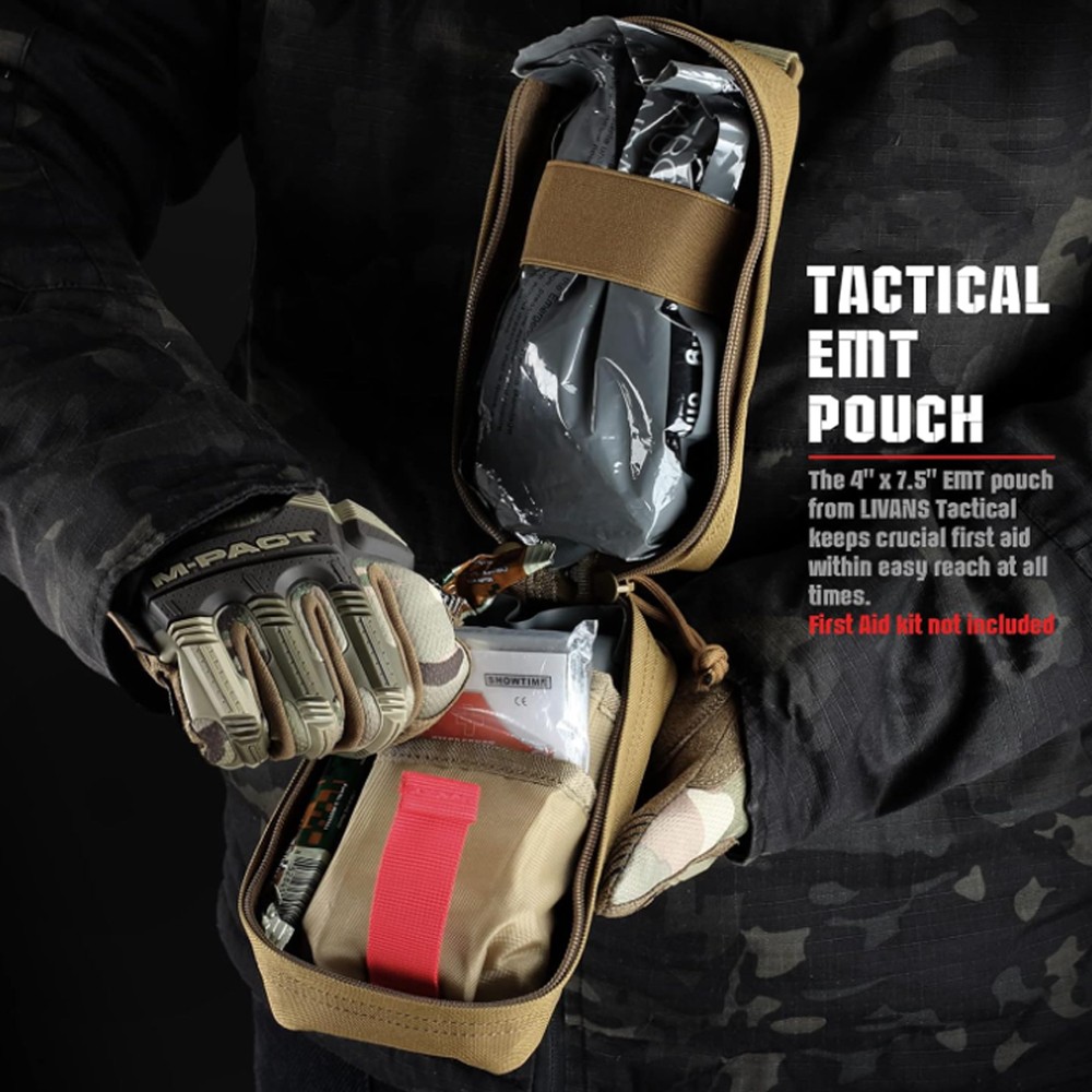 Khaki Tactical MOLLE Medical EDC Pouch Outdoor EMT First Aid Kit Pouches Hunting