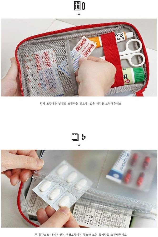 Compact Gray First Aid Kit Bag – Durable Medical Storage for Travel & Hiking
