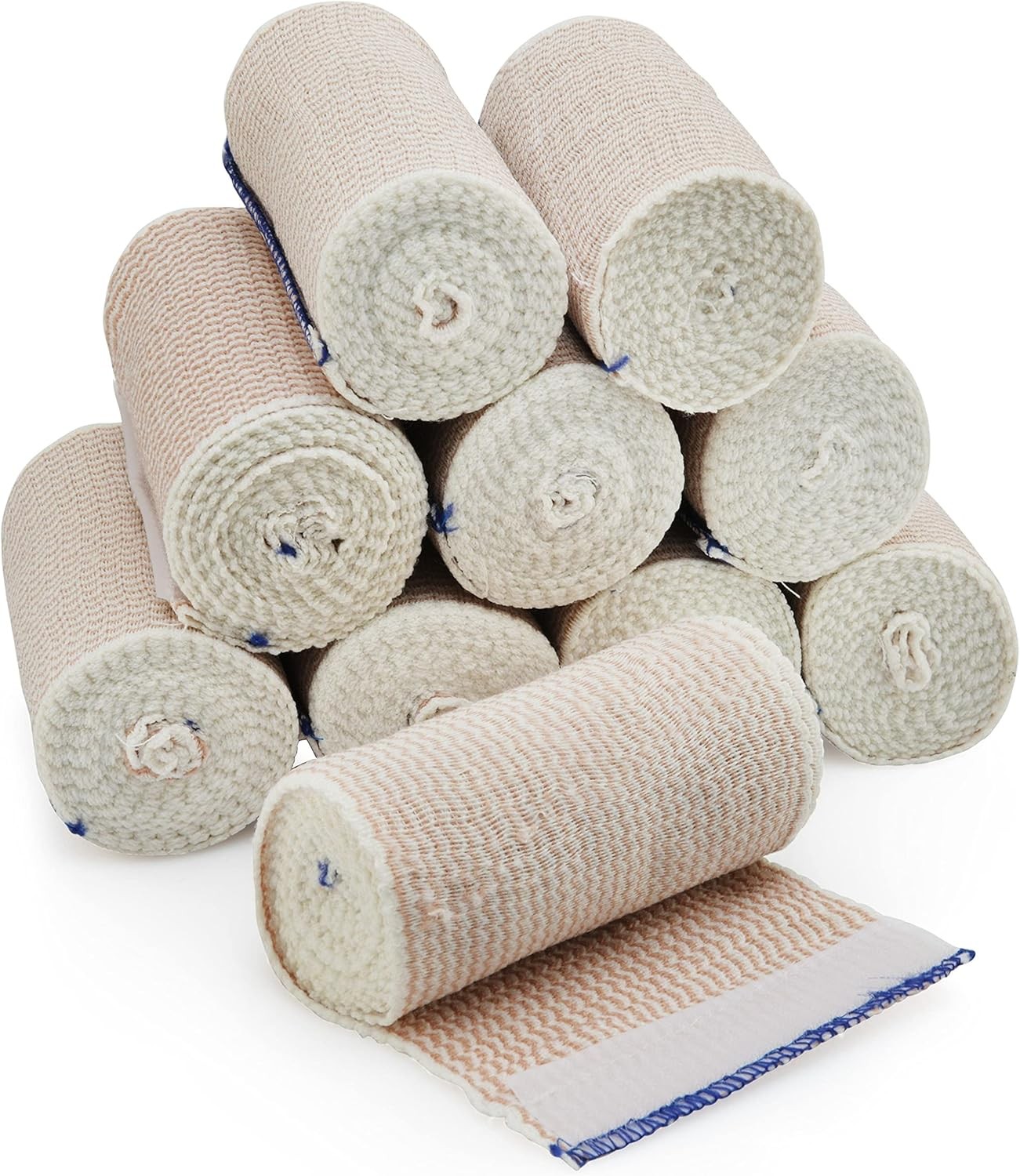 Elastic Bandage Wrap with Self-Closure [Pack of 10] 4 4 Inch (Pack 10)