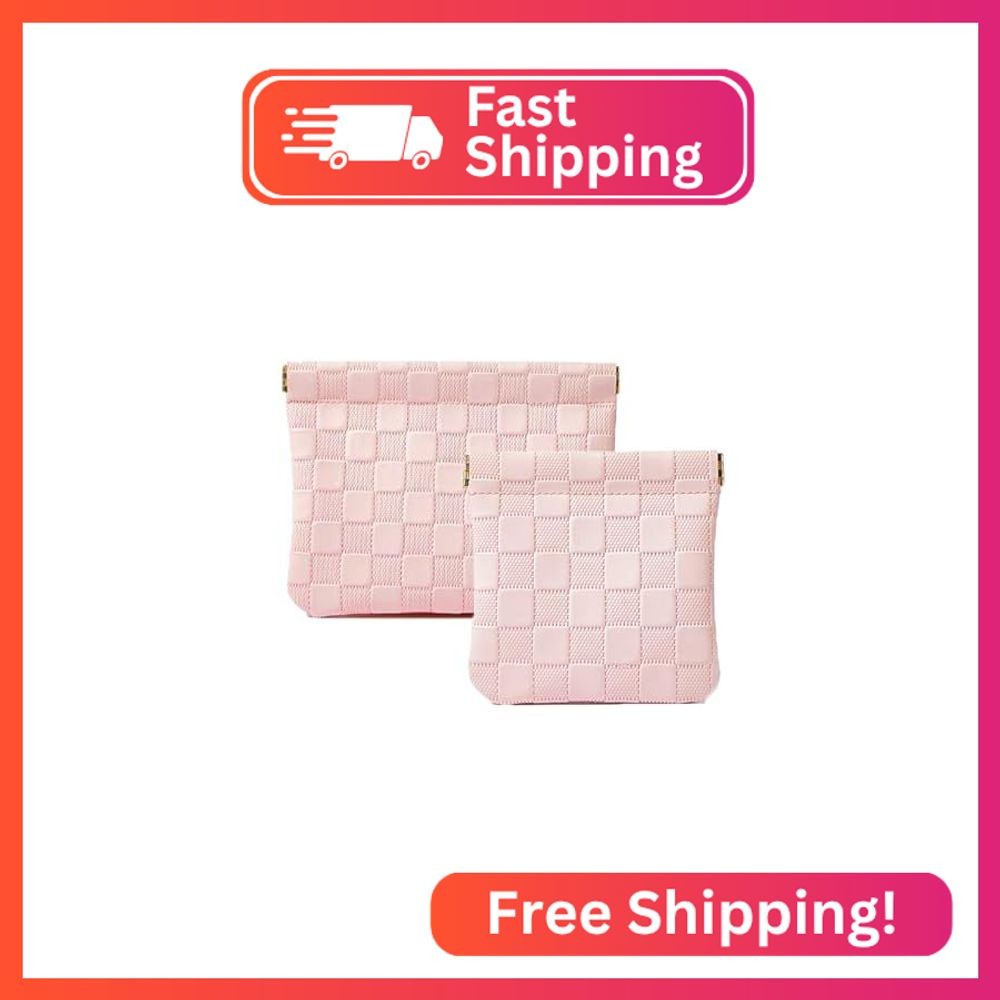 Duleylv 2 PCS Makeup Bag for Purse Waterproof Small Cosmetic Bag Portable Purse