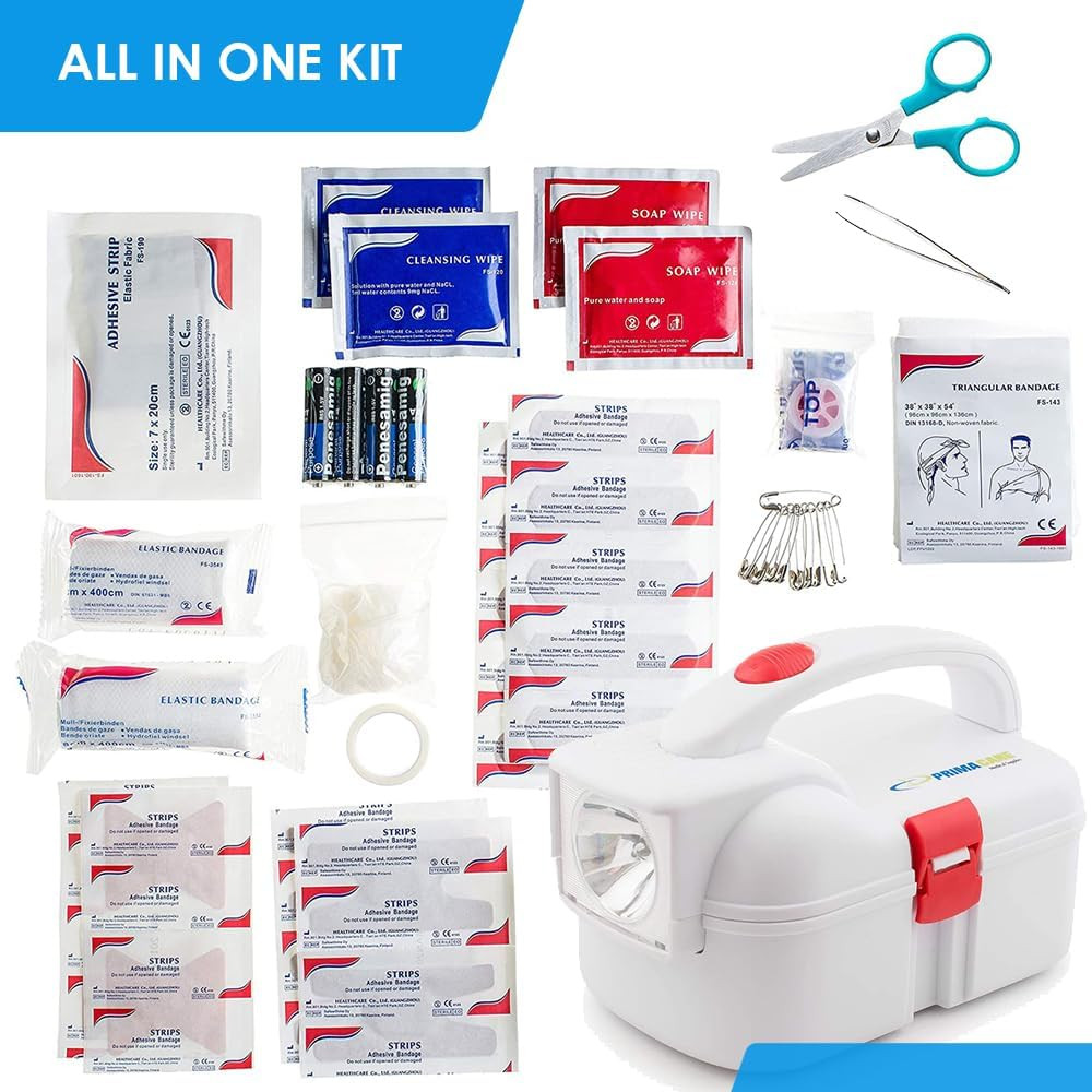 KB-9005 First Aid Flashlight Emergency Preparedness Kit for Disasters, Survival,
