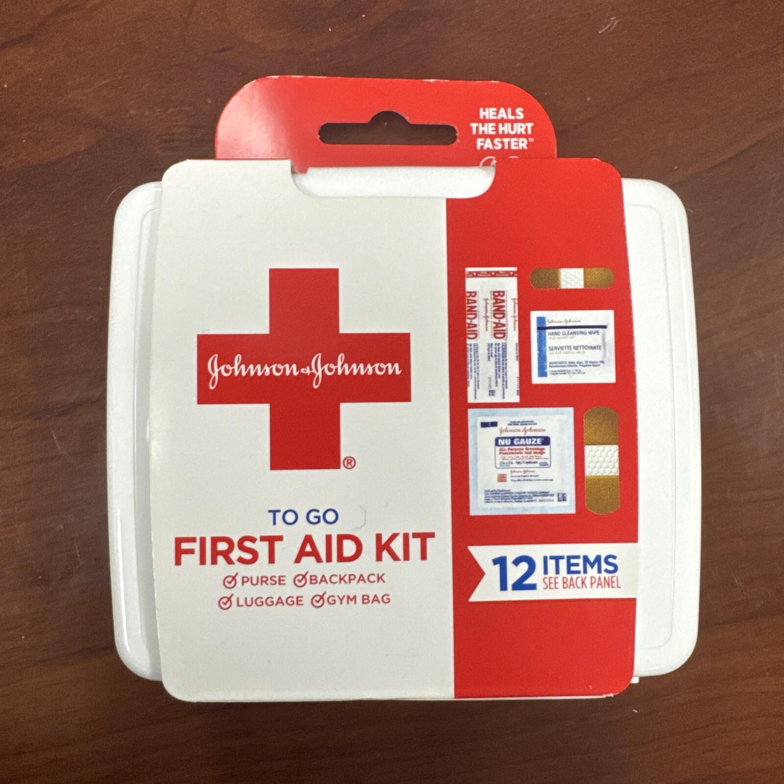 Johnson & Johnson Red Cross 8295 12-Piece Mini First Aid To Go Kit New