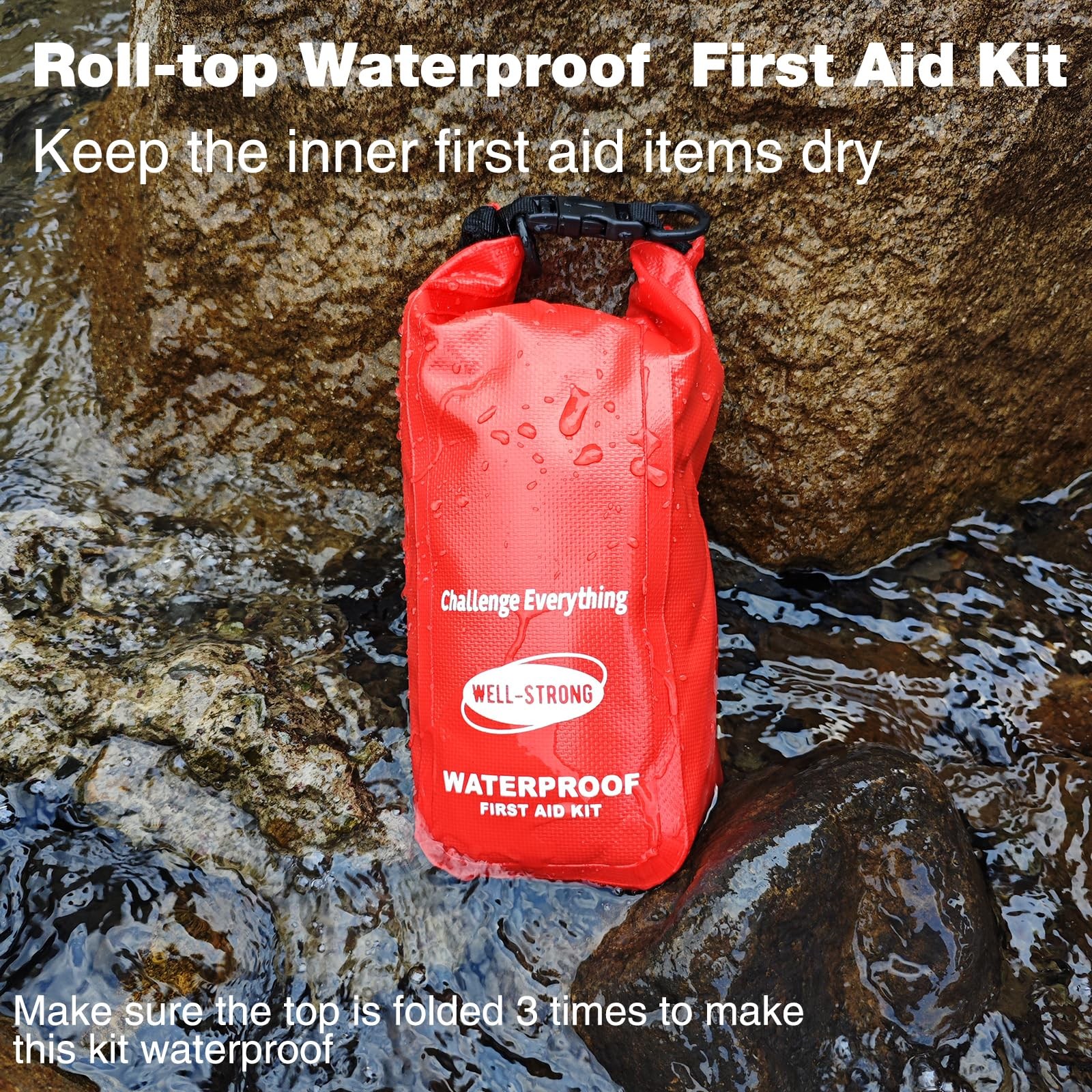 Waterproof First Aid Kit Roll Top Boat Emergency Kit with Waterproof Contents…