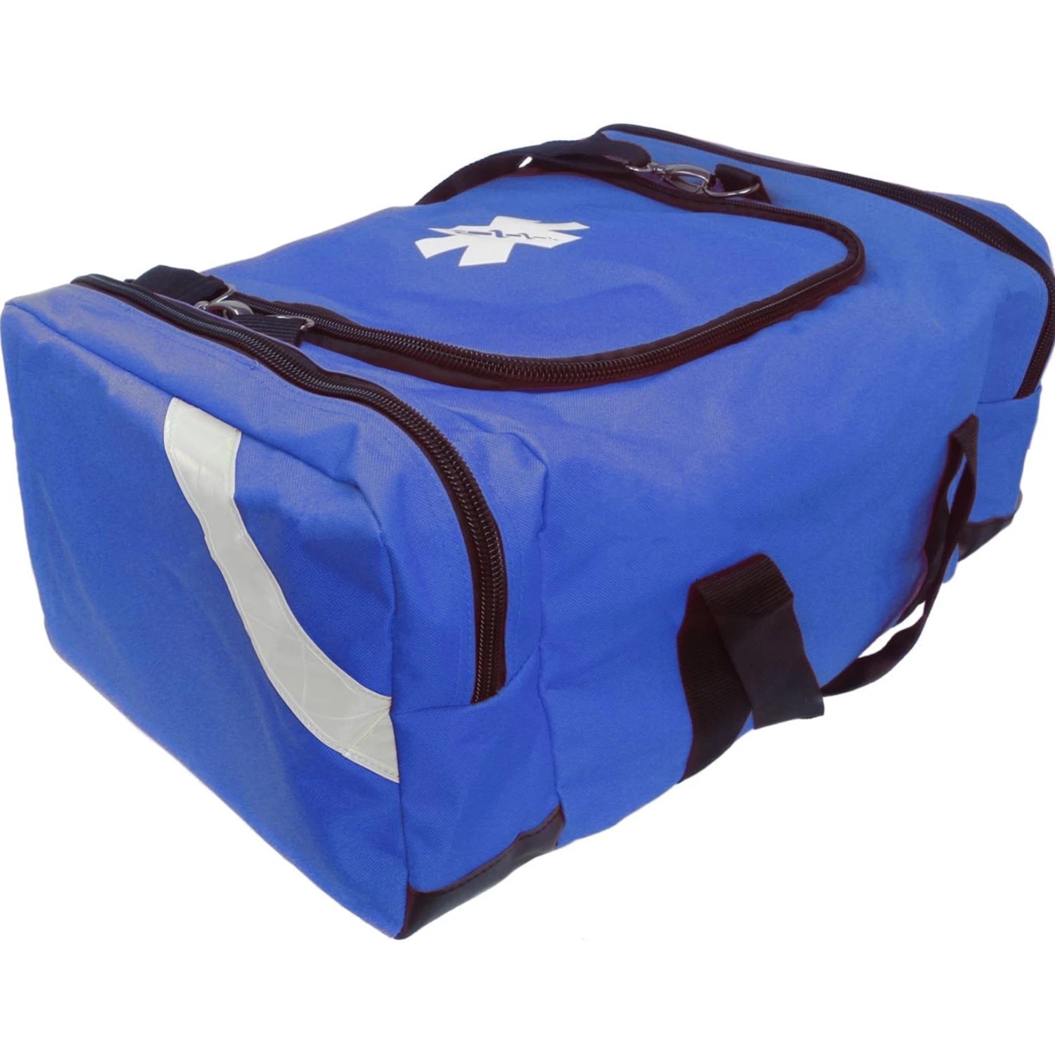 Durable Navy Blue First Responder Trauma Bag with Three Zippered Compartments