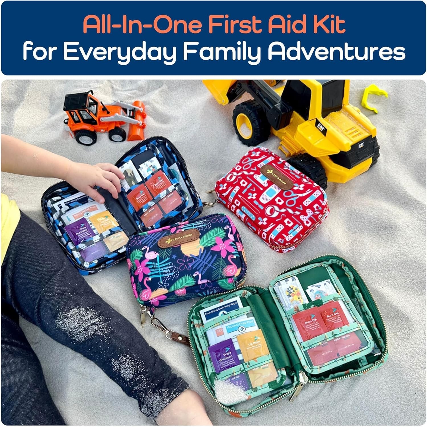 Kids' 130-Piece TSA-Approved Mini First Aid Kit – Perfect for On-the-Go Safety